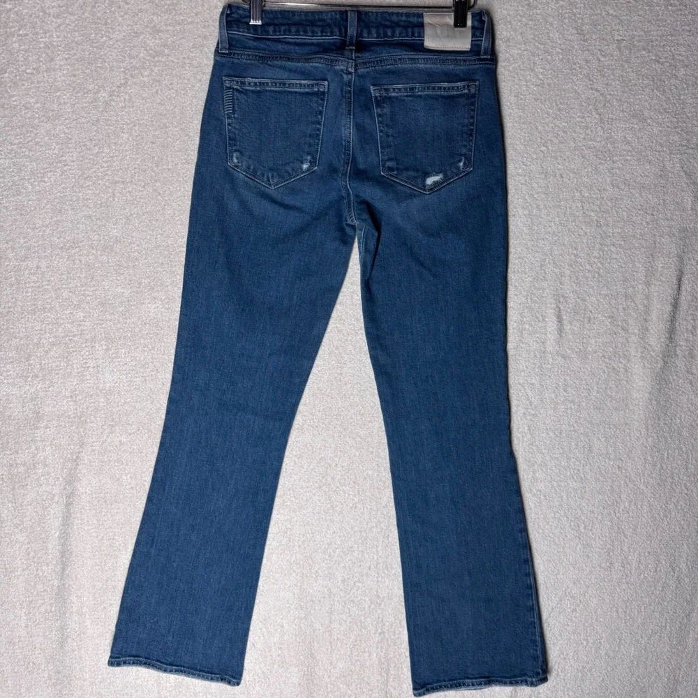 PAIGE Sloane Women's 26 Bootcut Jeans Formation Distressed Medium Wash Stretch